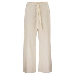 S Max Mara Women Smmargento - Cotton Drawstring Trousers